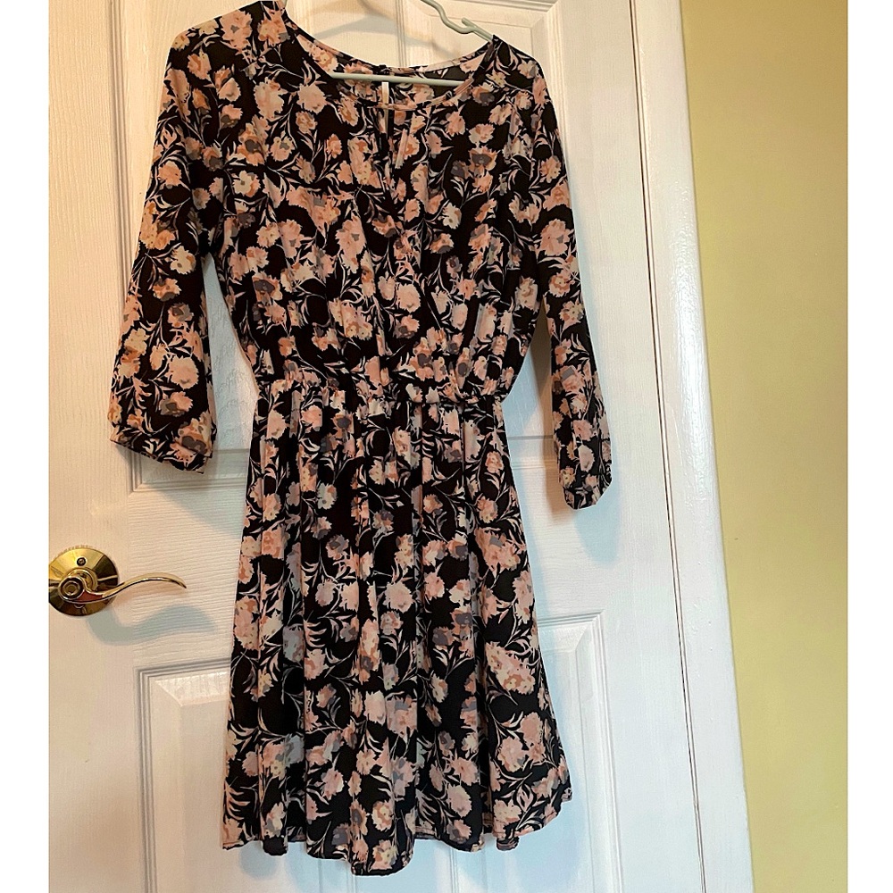 Black floral dress